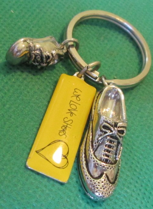 NORDSTROM metal Shoe charms keyring key chain 1.5"