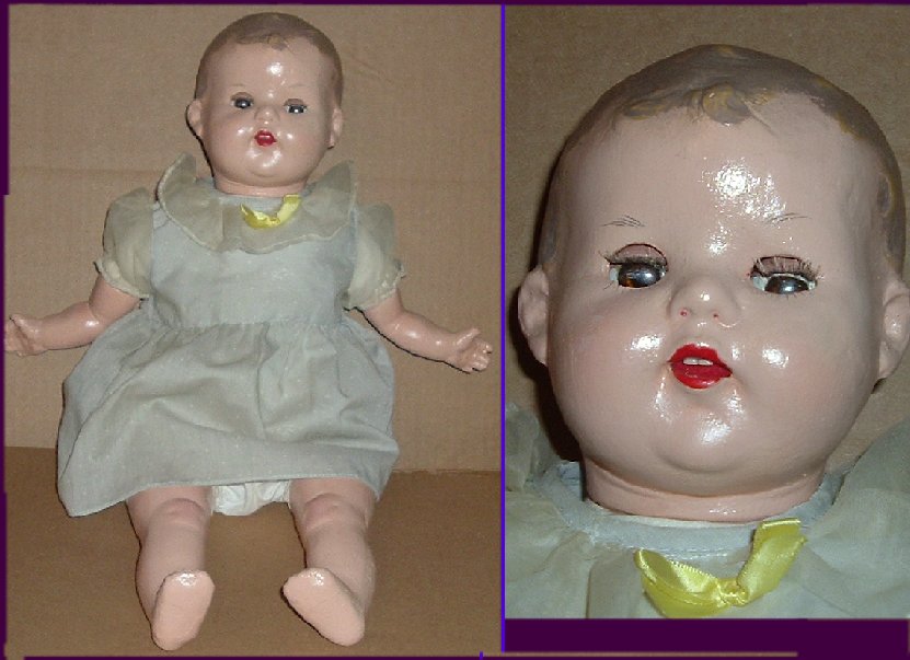Vintage 1930's COMPO Composition IDEAL Baby Doll 21" Vintage 1930's COMPO Composition IDEAL Baby Doll 21"
