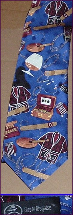 TIES IN DISGUISE Silk Novelty CIGAR Neck TIE TIES IN DISGUISE Silk Novelty CIGAR Neck TIE