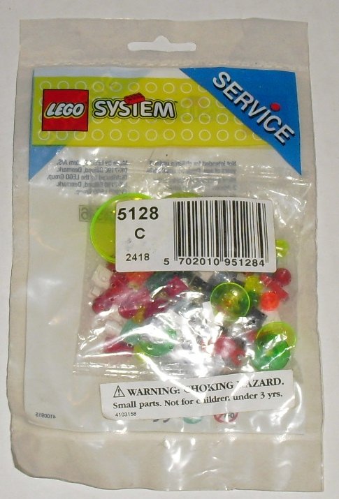 1996 LEGO 5128 SERVICE Transparent Plates & Bricks MIP