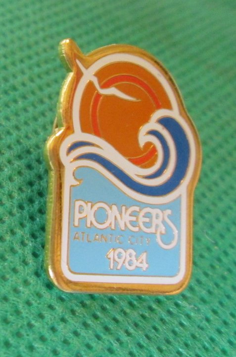 1984 Atlantic City PIONEERS pinback Pin 1"