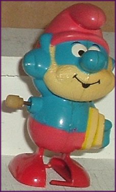 SMURFS Figure PAPA Smurf Wind-Up 1982 Galoob Peyo SMURFS Figure PAPA Smurf Wind-Up 1982 Galoob Peyo