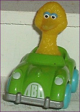 SESAME Street BIG BIRD Figure in Green Diecast Car SESAME Street BIG BIRD Figure in Green Diecast Car