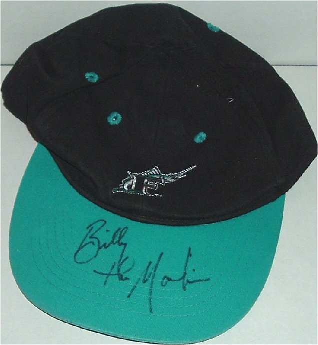 Baseball FL Marlins BILLY THE MARLIN Mascot SIGNED Cap Baseball FL Marlins BILLY THE MARLIN Mascot SIGNED Cap
