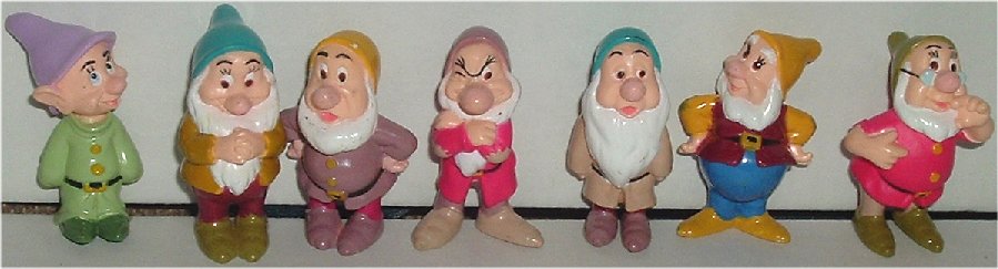 Snow White Set of 7 DWARFS PVC Figures, Disney Snow White Set of 7 DWARFS PVC Figures, Disney