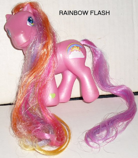 G3 Hasbro My Little Pony MLP RAINBOW FLASH w/long hair G3 Hasbro My Little Pony MLP RAINBOW FLASH w/long hair
